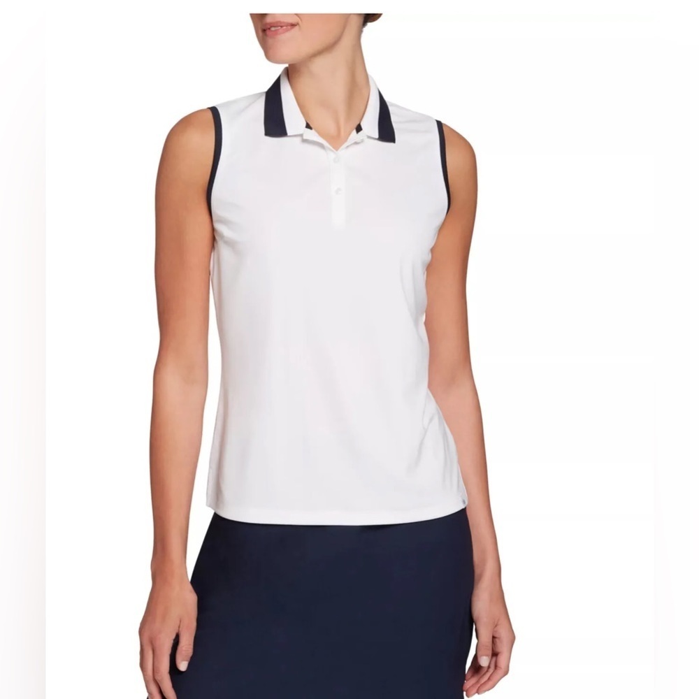 Lady Hagen pique golf polo contrast trim